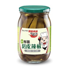 辣椒叔叔 剝皮辣椒 450g 花蓮風味 雞湯 拌炒 小菜, 1個, 450g/瓶