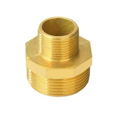 JENSWILL 5.1cm x 2.5cm(2인치 1인치) 수 스레드 육각 니플 리듀서 황동 NPT 파이프 피팅 어댑터 스트레이트 커넥터 1팩 275767 8889550410, 130039 JENSWILL 2" x 1" Male T