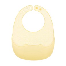 순수아 실리콘 방수 턱받이, 반투명 옐로우, 1개, 1개입