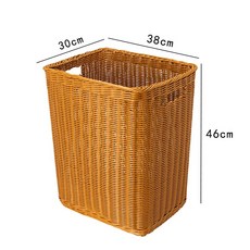 仿藤編洗衣籃 髒衣籃 浴巾筐 收納籃 換洗衣物 玩具桶, 茶色