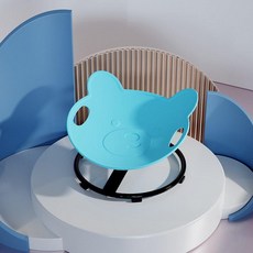 감각통합 전정 균형의자 원형 회전 훈련 놀이기구, 1개, 2025 신형 베어 라이트블루 48 40cm