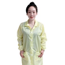 防靜電無塵大褂 男女適用, 1個, 爆爆款 黃色 翻領大褂,XXL