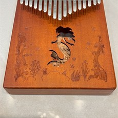 巴哈樂器&yitart 台灣獨家設計款烏克麗麗拇指琴，療癒二重奏卡林巴琴，絕對獨特，輕巧便攜, 1個, 獨家設計美人魚款17MM08,漸層烏克麗麗(備註獨家聯名圖案)