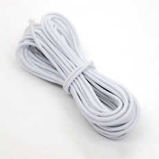 1 탄성 밴드 DIY 4 바느질 화이트 의류 공예 고무 재봉 5mm 액세서리 블랙 로프 강력 2, 2.5mm 10meters, White, 1개