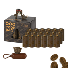 WAP 친환경 대용량 커피향 강아지 향균 배변봉투 풉백 및 케이스 세트 270매, 키피향, 1개, 270개입