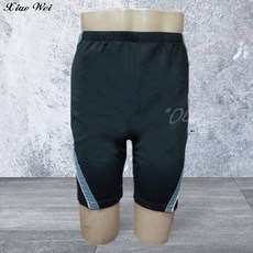 小薇的店 沙麗品牌新款灰白俐落線條側邊大男七分泳褲/大碼泳褲