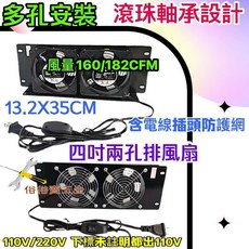 四吋兩孔排風扇 滾珠軸承設計 160/182CFM, 4吋2孔220V+