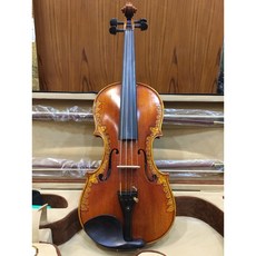 4/4 雕刻 小提琴 手工雕花 面雲杉 整全板楓木 義大利品牌 DOMINANT尼龍弦 (其他尺寸可訂製), 1個