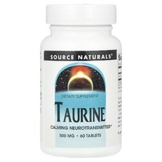 소스내추럴스 타우린 500mg Taurine 타블렛 60정, 1개