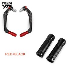 핸들 브레이크 클러치 레버 보호대용 오토바이 핸드가드, 23. set red black, 기본