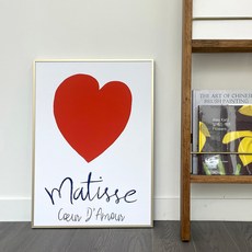 앙리 마티스 사랑의 심장 인테리어 그림 액자 캔버스 포스터, 01. A4, 01. 포스터만