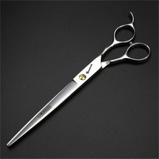 專業寵物美容剪刀7寸泰迪狗狗剪毛剪刀套裝 (平剪/V齒牙剪/翹剪/彎剪), 白色寵物美容剪 7.5寸平剪, 1個