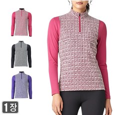 웨어몬 봄가을여름 여성 고탄력 스판티셔츠 BTR-707 반집업 등산 일상복