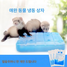 밍크 쿨링 아이스박스 애완용 밍크래빗 햄스터 기니피그 얼음 결정 아이스팩 쿨링보드 여름 더위 식히기, 200ml+아이스팩1개증정, 1개