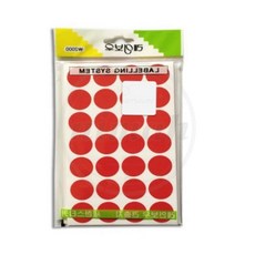 님아 적색 원형 견출지 19mm 13장 모양스티커세트