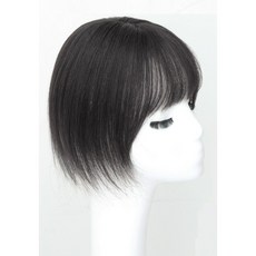 不然飾 頭頂假髮片 真髮瀏海髮片 女生增髮片 遮白髮片 20cm, 1個, 自然黑(8*12), 自然黑