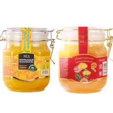 2025년 러시아 민들레꿀 갈매나무꿀 천연꿀100%꿀, 2개, 1000g