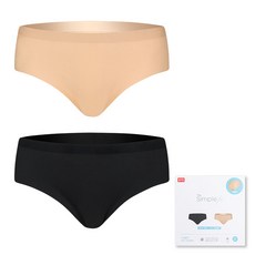 BYC 샘 방지 심리스 미디 위생팬티 2매입