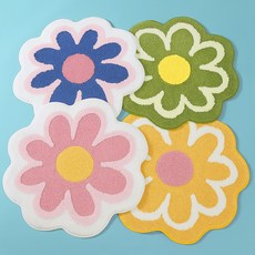 후암마켓 플라워 러그 데이지 꽃모양 발매트 인테리어 카페트