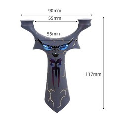 小怪獸彈弓全鈦閤金反曲小噁魔烤藍大撐頭圓頭重炮飛虎叉, 1個, 裸弓,80-18白色