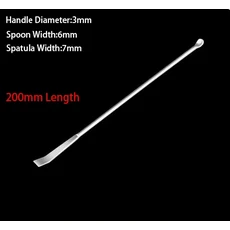 스테인레스 스틸 미니 소형 실험실 실험실 휴대용 샘플 스쿠프 국자 파우더 플랫 뒤집개 약 스푼 125mm 150, 12 1Piece 200mm