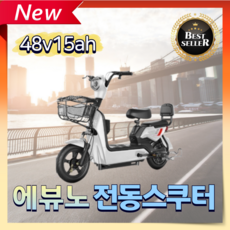 에뷰노 세련된 전기스쿠터 출퇴근 고출력 리튬배터리 대용량 성인용 나들이 전기자전거, 2. 화이트, 경량스틸, 2. 리튬배터리/48v15ah/60km주행가능