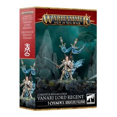 WARHAMMER 戰鎚 AOS Lumineth Realm-lords: Vanari Lord Regent - 光域領主 驍勇族攝政領主 交易卡牌遊戲 模型, 1個