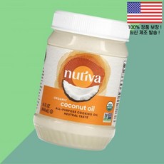 뉴티바 다용도 쿠킹 오일 코코넛 15온스 444ml Nutiva All Purpose Cooking Oil Organic Coconut 15 floz