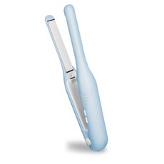 해브유 휴대용 미니 무선 고데기 USB 충전식 뿌리 볼륨 판고데기, 블루, lvo-958