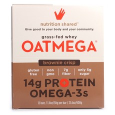 OATMEGA 14 克蛋白質 + 歐米茄 3 條, 布朗尼脆, 12條