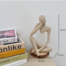 FL 추상 인물 모던한 인테리어 오브제 미니멀한 거실 장식품 창의적 홈데코 스타일 독특한 디자인, 대형 좌사