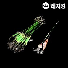 레저킹 국산 야광 쭈꾸미채비 15개입 쭈꾸미낚시용품, 1개