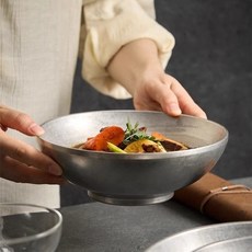 複古冷麵碗304不銹鋼湯碗高顔值拉麵碗鬥笠碗商用雙層防燙大圓碗, 1個, 加厚耐摔【9.8cm大醬湯碗】,304不銹鋼【廠傢耐摔直髮】特厚