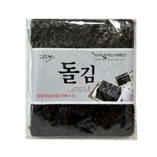 더차림 국내산 돌김 곱창김 햇김 무조미김 구워먹는 생김 25매