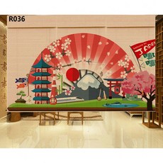 대나무 블라인드 롤스크린 동양화 파티션 가림막 업소 일식집 인테리어