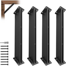 45도 각도 지지 브래킷 4개 헤비 듀티 퍼골라 키트 목재 기둥 지지용 가제 파티오스 트리 하우스용, 12 pieces