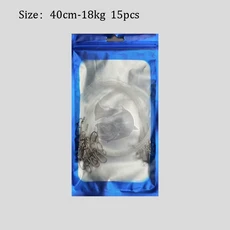 15개 프리미엄 플루오로카본 낚시 리더 롤링 스위벨 및 스냅 패스트 커넥터 포함 잉어 배스 바닷물, 09 18kg-40cm-15pcs