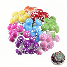 2 SAYUANVA Enchanted Garden 미니어처 버섯 장식 40피스 레진 요정 정원 액세서리 세트 테라리움 분재 공예용 다채로운 장식품, 2 SAYUANVA Enchanted Garden 미니