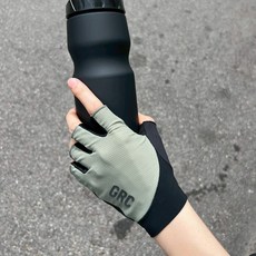 GRC 自行車健身半指手套, S (掌圍19-20cm), 1個, 月桂木綠