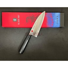 工具家達人 日本製 霞 不鏽鋼出刃 魚刀 厚 日式料理包丁, 1個, 店家額外手工磨利, Black