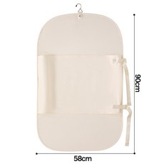 壓縮收納板 衣物防塵衣櫃收納 可折疊布藝壓壓板 羽絨服大衣壓縮收納袋 90cm x 58cm, 1個, 奶杏色