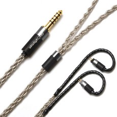 0.78mm 2핀 6N 단결정 은선 2.5mm/4.4mm 밸런스 이어폰 업그레이드 케이블 오리올스 오디지 아이시네이20 엘시디아이3 64오디오 A12t TIA RE2000 레전, 4.4mm Plug