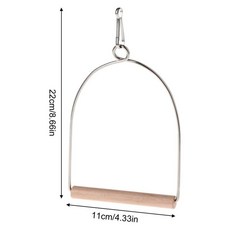 금속 새 놀이용 그네 장식대 앵무새 훈련용 야외 실내용 잉꼬 코카티엘 러브버드용, 1개, 2. M