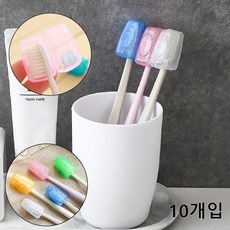 바이트 휴대용 칫솔 케이스, 10개, 혼합