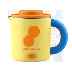 LITTLE PUMKIN 電煮鍋 800ml 隨行多功能料理鍋, 機械款D8-檸檬黃【鈦金內膽」:1個