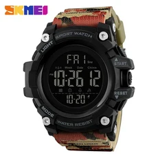 SKMEI 1384 남성용 방수 스포츠 전자 시계 군용 디지털 손목 충격 Reloj Masculino, 01 camouflage, 1개