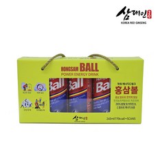 [삼대인홍삼] 홍삼볼 오리지널 홍삼 에너지음료 245ml 10캔 (SAMDEAIN), 5캔