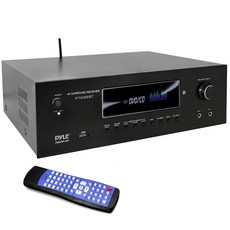 Pyle 무선 블루투스 오디오 파워 앰프 - USB AM FM 에코 RCA LED 스피커 셀렉터가 포함된 300W 4채널 홈 시어터 스테레오 수신기 스튜디오용 가정용, Amplifier 5.2