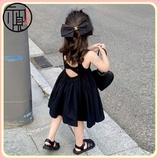 女童連衣裙夏裝兒童裙子2025新款洋氣露背夏季公主裙女寶寶弔帶裙