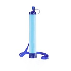 iTOOGH 戶外淨水吸管 1500L 過濾壽命 0.01μm 過濾精度, 掛繩款藍色, 1個